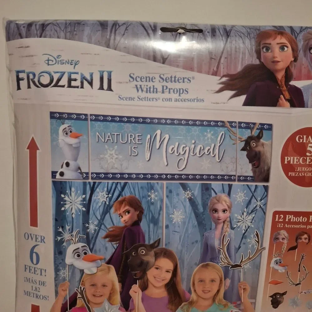Disney Frozen II Wall Decoration Kit Happy Birthday Photo Background With PROPS